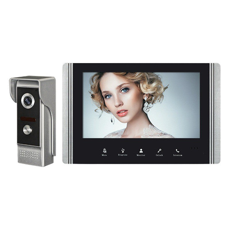 7-Inch Visual Intercom Doorbell, HD Camera, Night Vision, Rainproof, for Home Villa