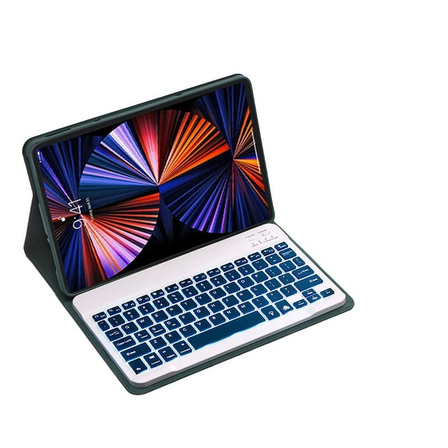 Green RGB Backlit Bluetooth Keyboard Case Compatible with Xiaomi Redmi Pad 2 Pro 12.1 inch 2025