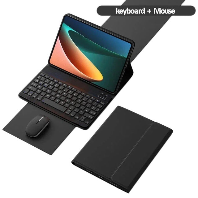 Compatible with Xiaomi Redmi Pad 2 Pro 12.1in 2025 Detachable Keyboard Case & Mouse, Black