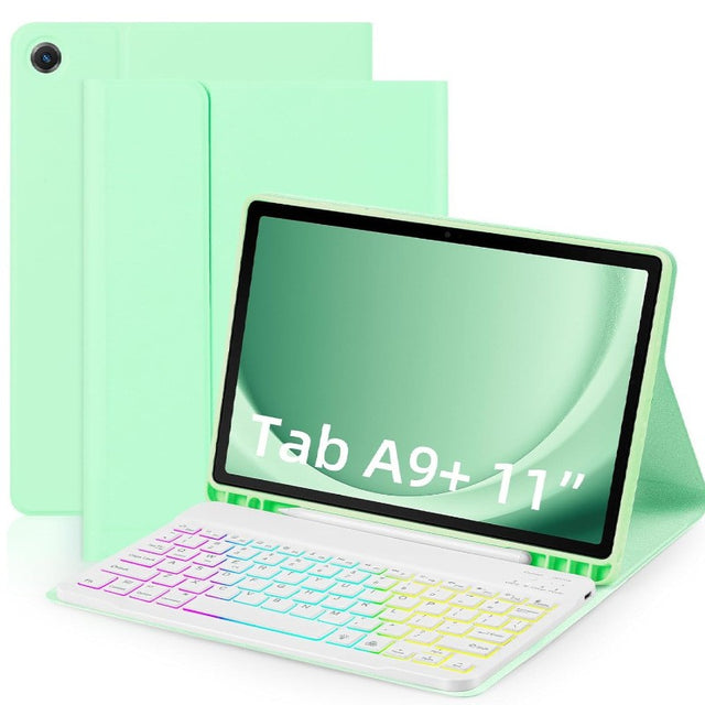 RGB Backlit Keyboard Case Compatible with Samsung Galaxy Tab A9 Plus 11 2023, Green