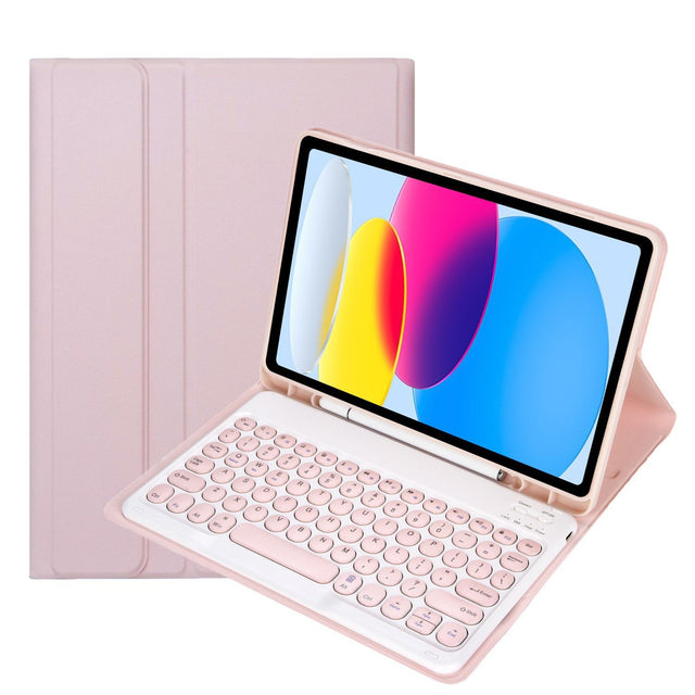 Keyboard Case for Samsung Galaxy Tab A11 Plus 11", Round Keys, Pink