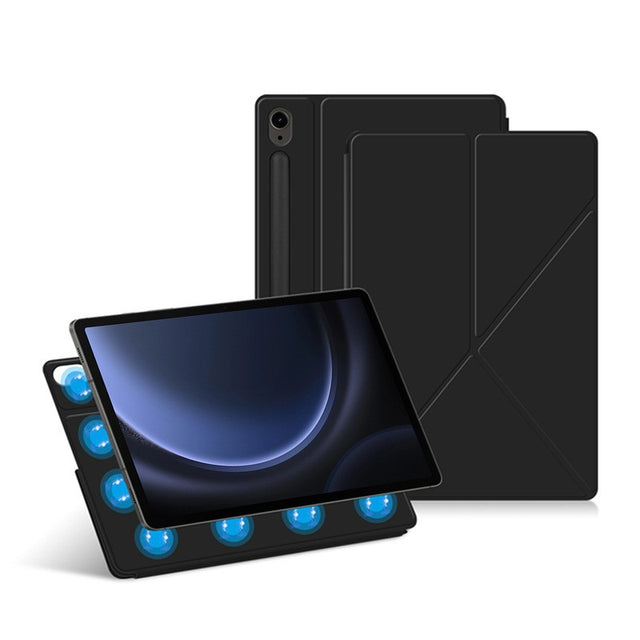 Protective Case Compatible with Samsung Galaxy Tab S9 Ultra 14.6 2023, Black PU Leather & TPU Cover