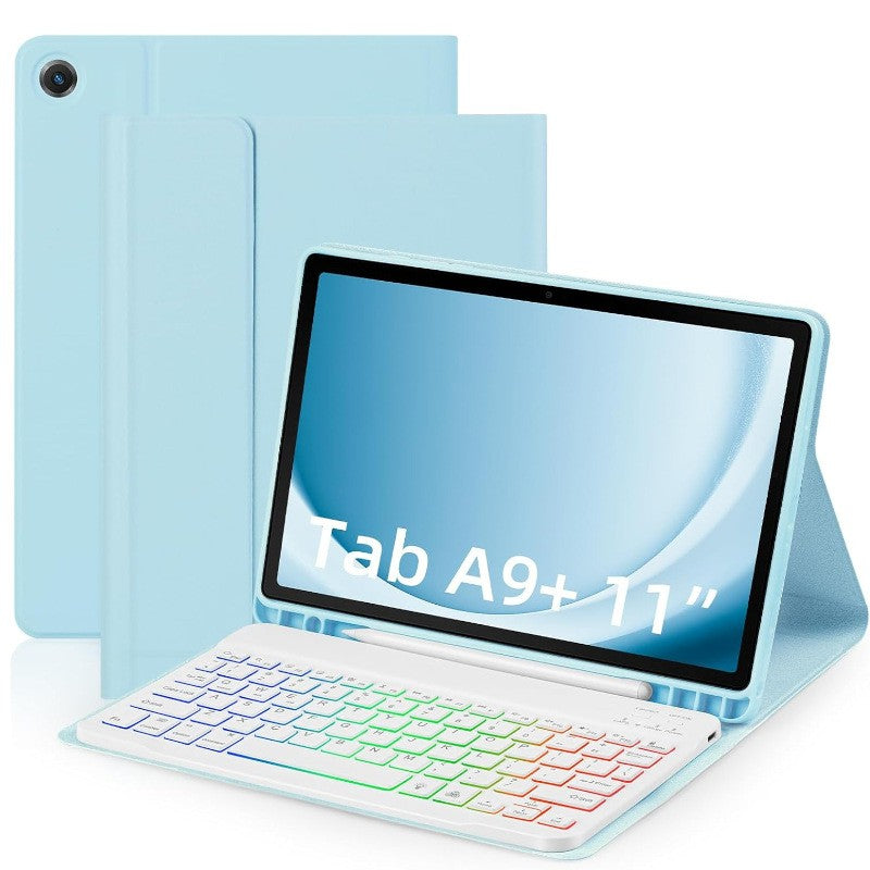 RGB Backlit Keyboard Case Compatible with Samsung Galaxy Tab A9 Plus 11 2023, Blue