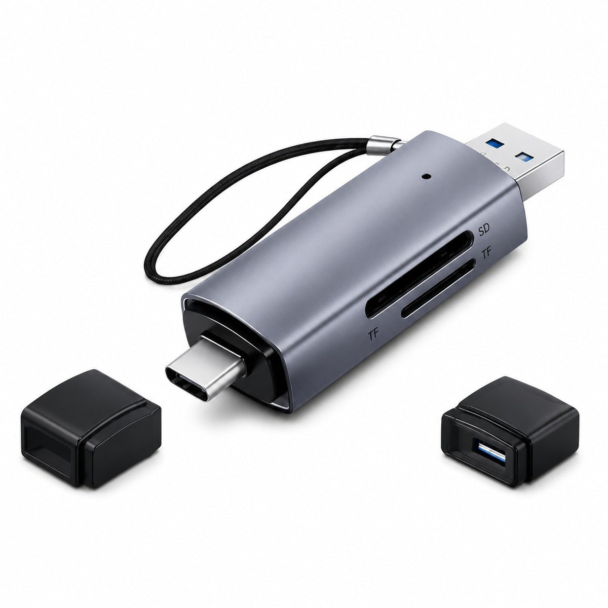 2-in-1 SD Micro SD Card Reader USB 3.0 & USB-C, OTG Compatible