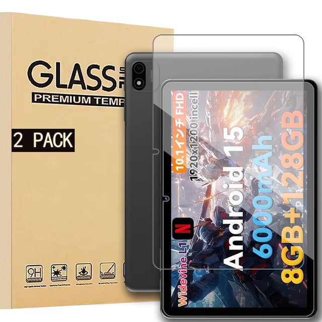 For Headwolf WPad6 W6 10.1" Screen Protector, 9H Tempered Glass, Ultra-Thin, 2 Pack