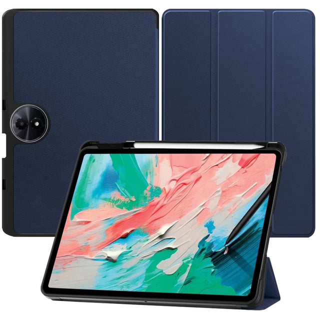 TCL NXTPAPER 11 Gen 2 Tablet Case, Ultra Thin, Trifold Stand, Magnetic Closure, Shockproof, with Pencil Holder, Sea Blue