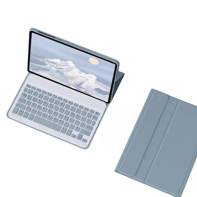 Blue Detachable Bluetooth Keyboard Case with Mouse, Compatible with Xiaomi Redmi Pad SE 11 2023