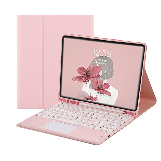 Bluetooth Keyboard Case for Samsung Galaxy Tab A9 8.7",Round Keys, Detachable Magnetic