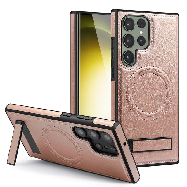 Leather Phone Case for Samsung Galaxy S25 Ultra, with Stand