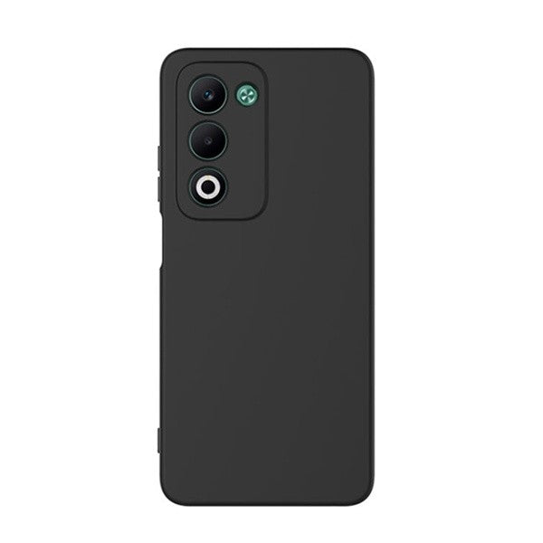 Tempered Glass Kit with Liquid Silicone Case for Oppo A5 4G, Black