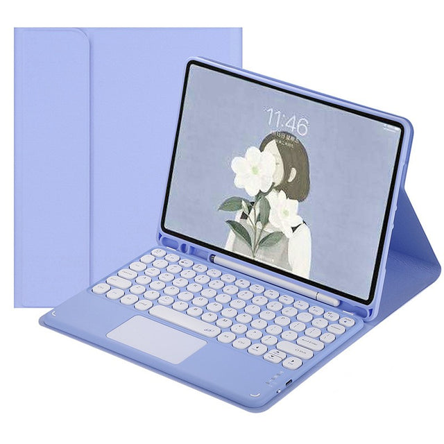 Bluetooth Keyboard Case for Samsung Galaxy Tab S9 Plus/S9 FE Plus 12.4", Light Purple