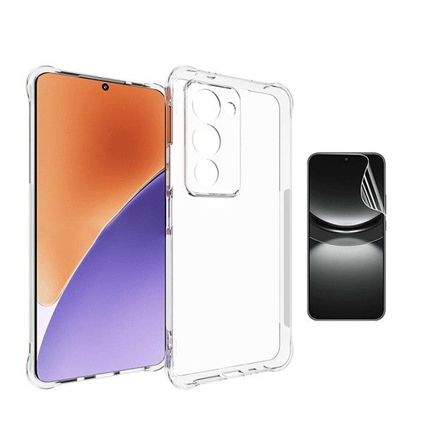 Super Protective Back Cover Kit with Hydrogel Screen Protector for Xiaomi Redmi 15 4G, Transparent