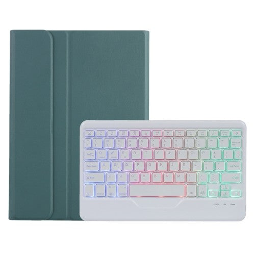 Bluetooth Keyboard Case with Stand for Xiaomi Pad 5/5 Pro,Ultra-Thin, Tri-Color Backlit,TPU Leather