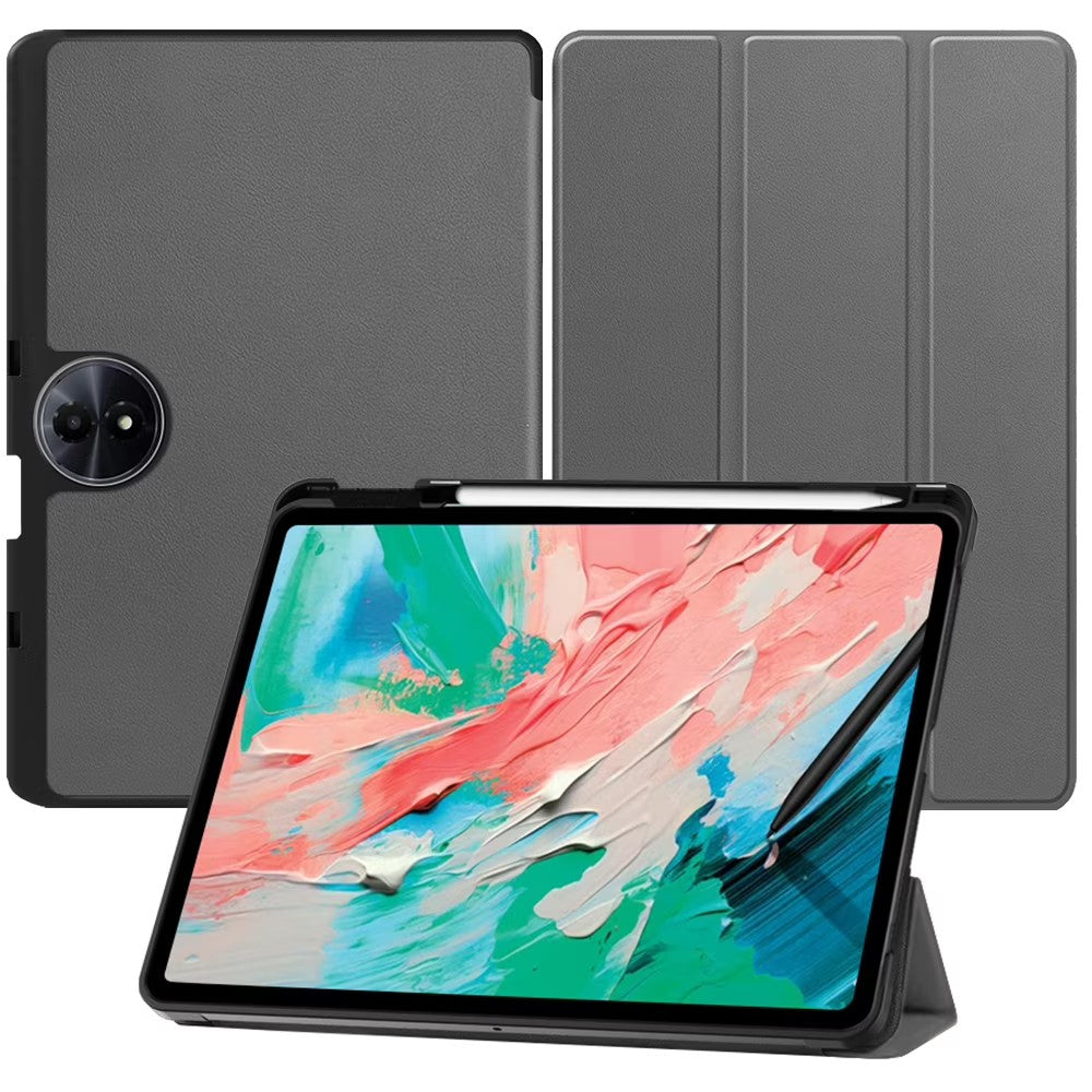 Compatible with TCL NXTPAPER/Tab 11 Gen 2 Trifold Case,Thin,Magnetic,Shockproof,Pen Holder,Gray