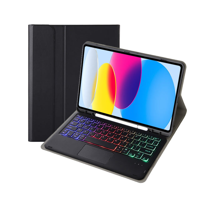 Keyboard Case for Samsung Galaxy Tab A9 8.7" X110/X115, RGB Backlit Touchpad, Black