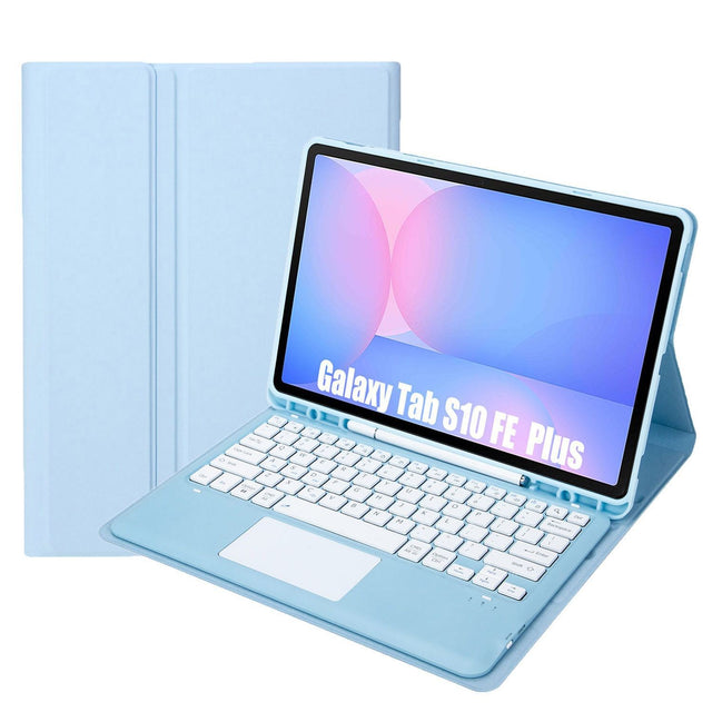 Touchscreen Keyboard Case for Samsung Galaxy Tab S10 FE Plus 13.1", Blue