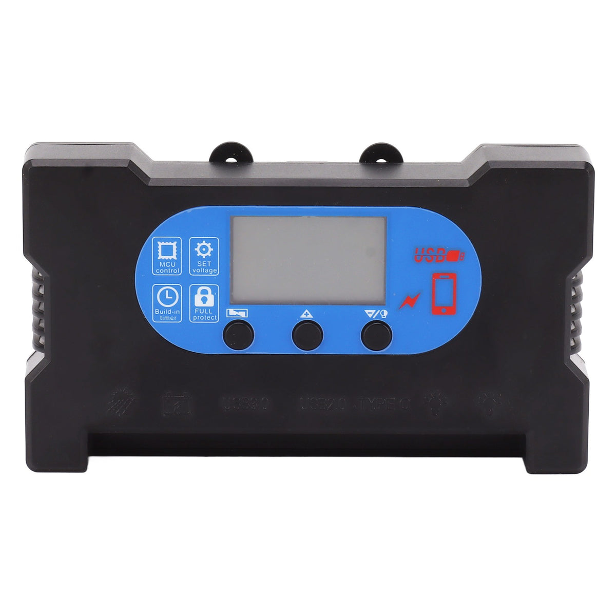 20A Solar Charge Controller, 5V Dual USB-C Port, Fast Charging for Solar Panel