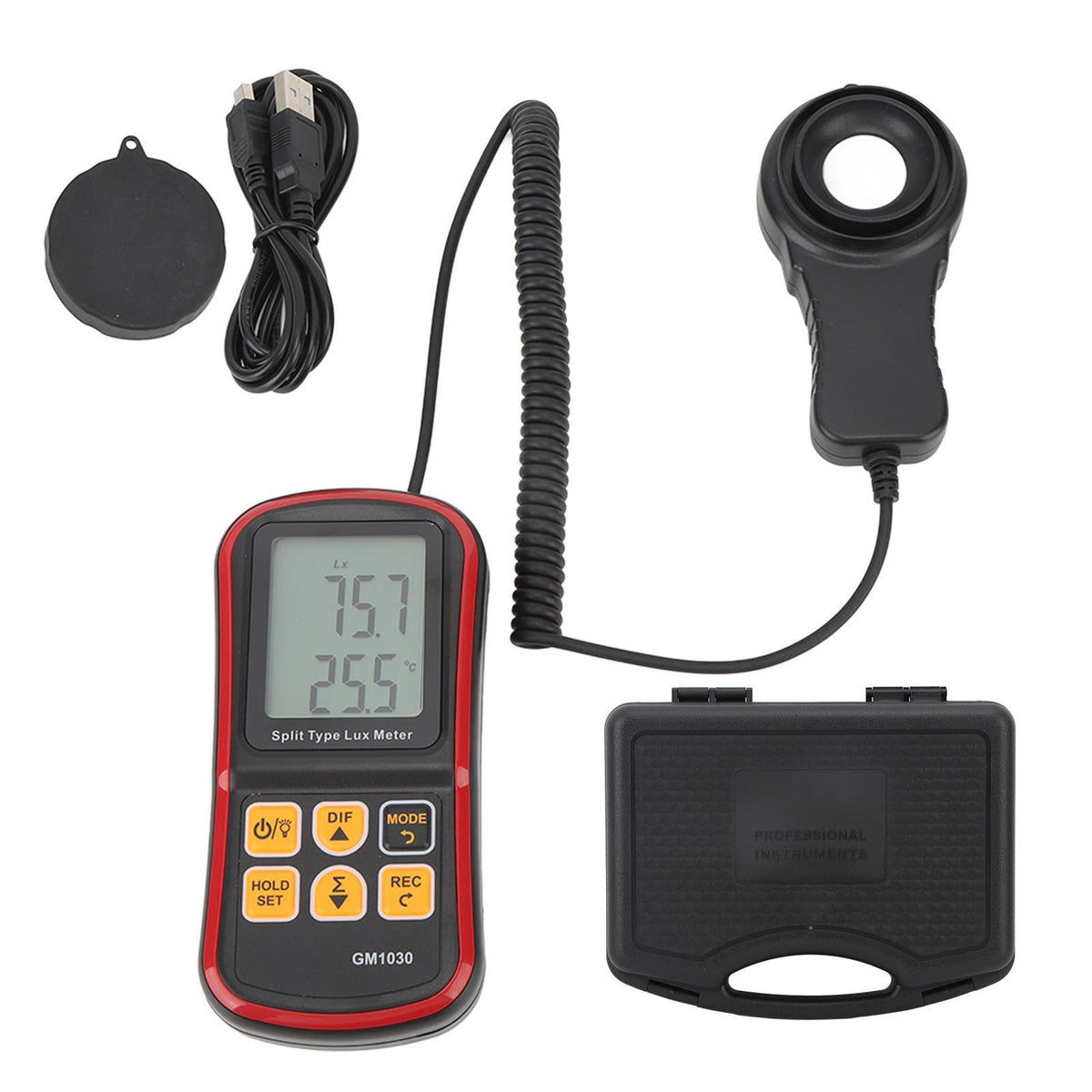 Handheld Digital Light Meter, Luxmeter with Bluetooth APP, High Accuracy, Data Storage