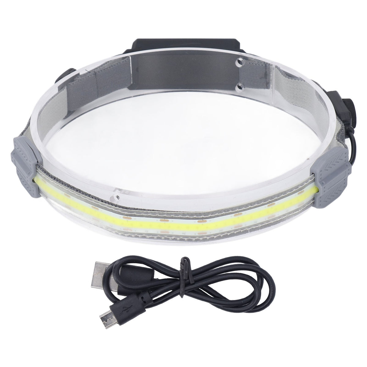 COB Headlamp Super Bright, Rechargeable, 4 Modes, IPX4 Waterproof, for Running Hiking Fishing