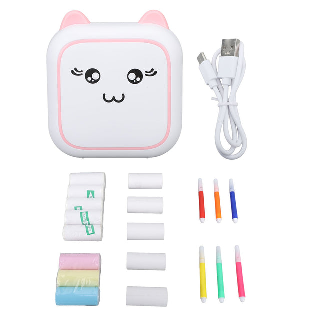 Bluetooth Mini Pocket Printer, Pink, Portable Thermal with Paper for Notes Journal Memo Photo Study
