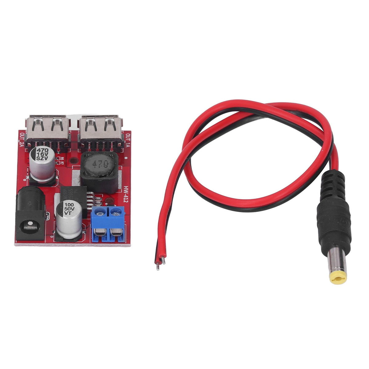 DC 6V-30V to 5V Solar Controller Buck Converter, Voltage Stabilizing USB Circuit Board