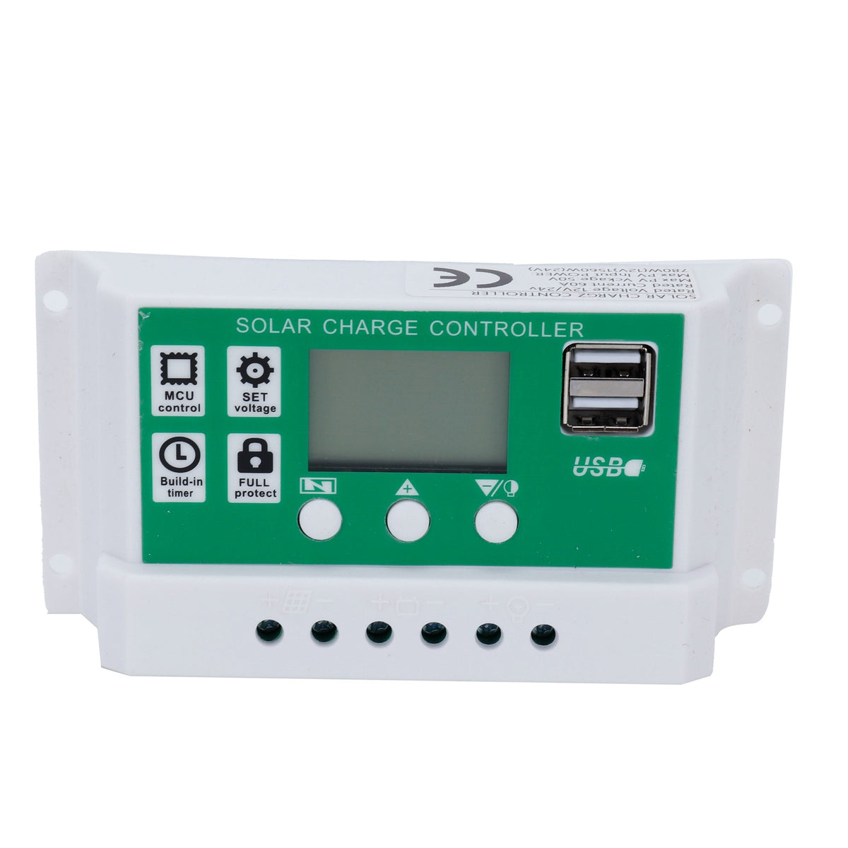 60A PWM Solar Charge Controller, 12V 24V Auto, Battery Regulator with Tracking