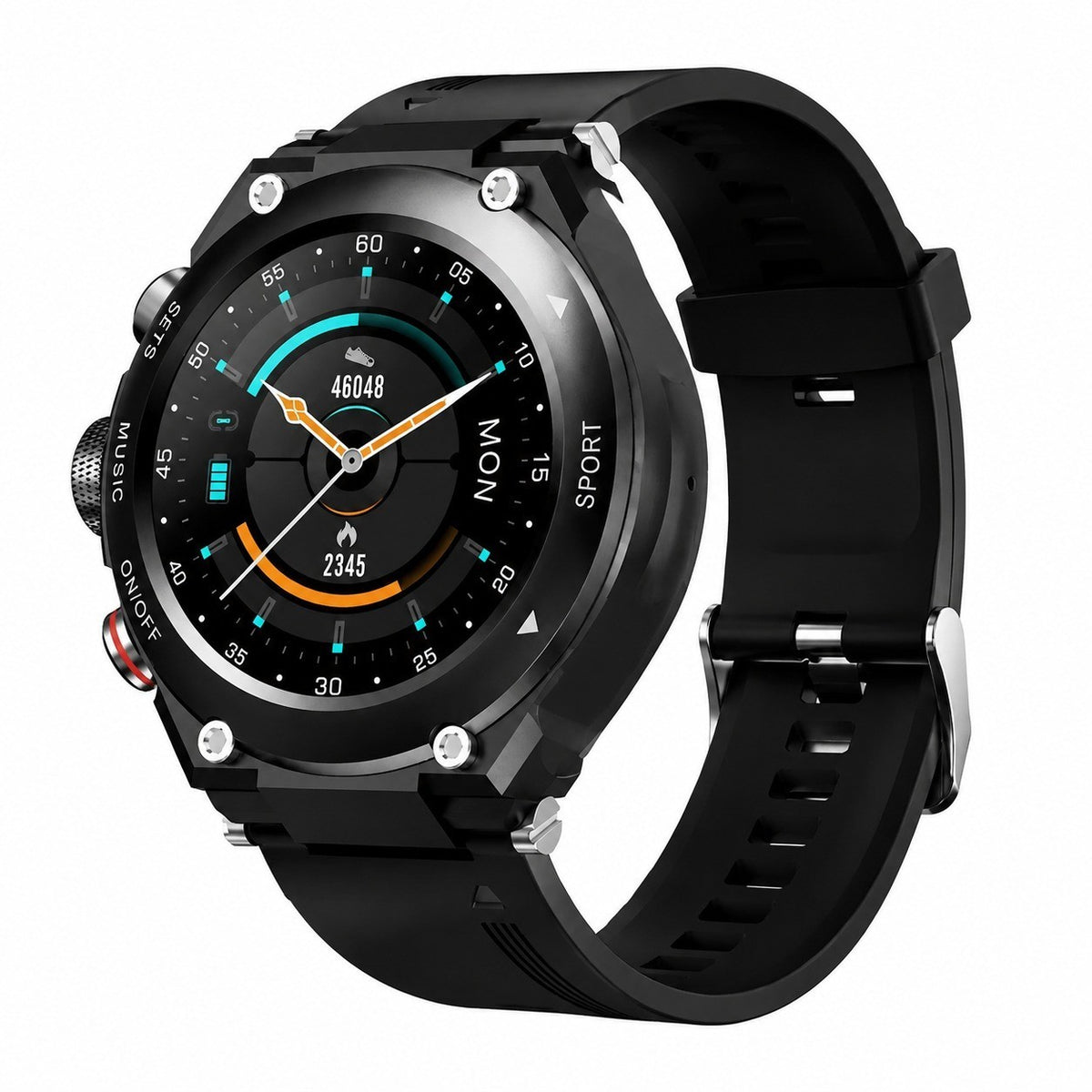 2-in-1 Bluetooth MP3 Smartwatch with Built-in Headphones, Touchscreen, Health Tracker