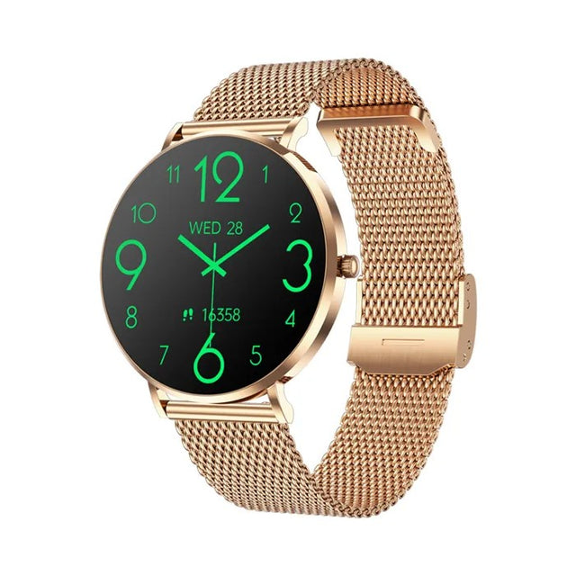 Smartwatch, 1.32" AMOLED Screen, Stainless Steel Case, Ultra-Thin, Fitness Tracker