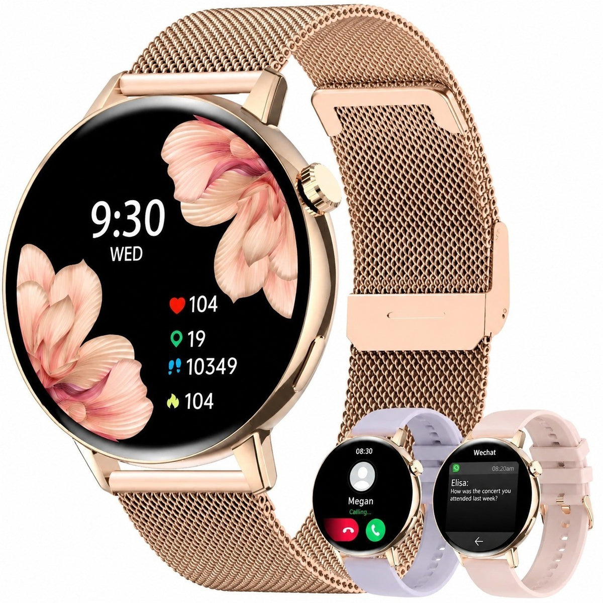 Smartwatch with Bluetooth Calling, 1.32" HD Touch Screen, Heart Rate Monitor, Fitness Tracker, 20 Sports Modes
