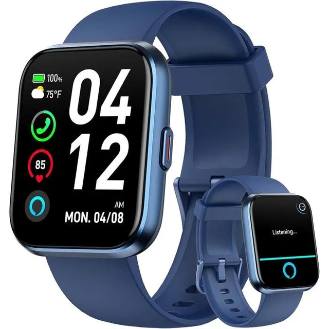 1.8" Smartwatch with Bluetooth Calling, Alexa, IP68, Pedometer, Compatible with iPhone Android
