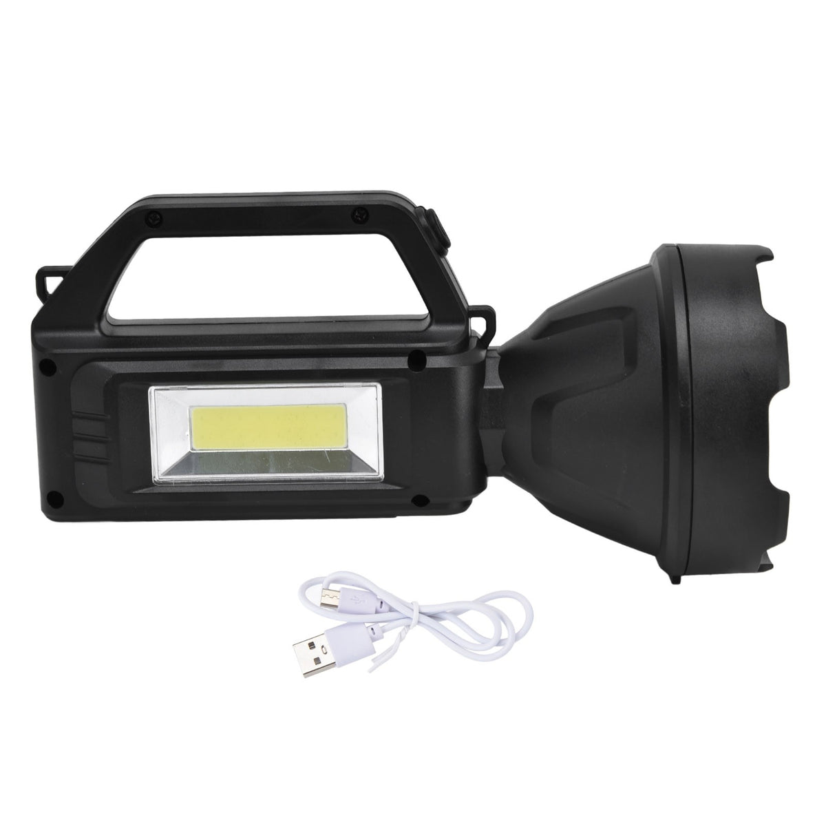 Super Bright LED Searchlight, 4 Light Modes, USB Rechargeable, Waterproof, Outdoor Camping Spotlight