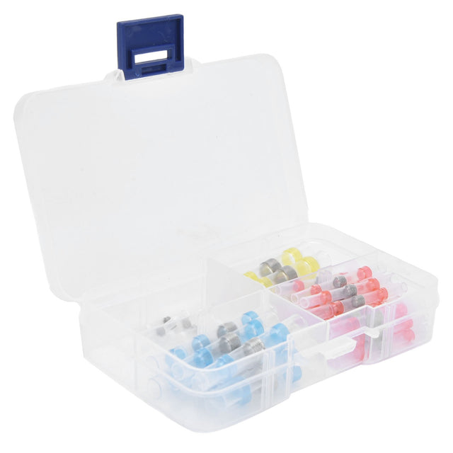 Waterproof Wire Connectors, 50pcs, Marine Grade, Insulated, Bendable, White 10 Red 23 Blue 12 Yellow 5