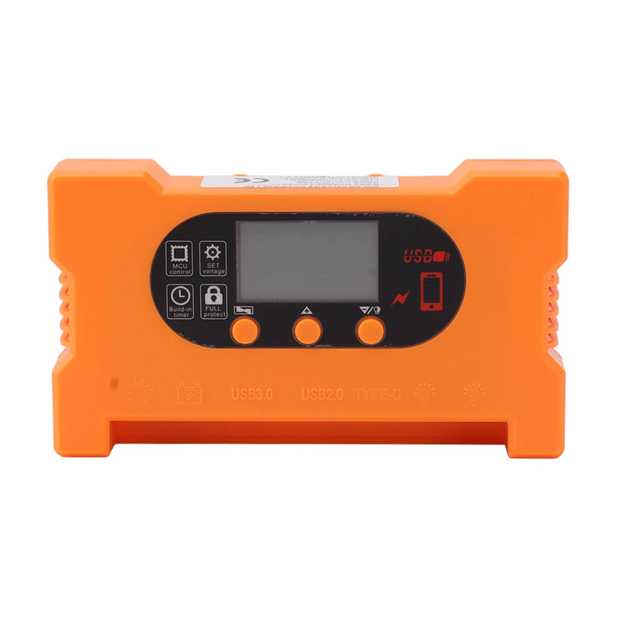 Solar Charge Controller 12V 24V 20A, Dual USB Type C, LCD Display, Fast Charging Battery Regulator