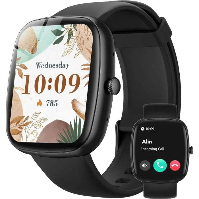 Smartwatch with Bluetooth Calling, 1.83" Touch Screen, 100+ Sports Modes, Heart Rate & Sleep Tracker for Men Women