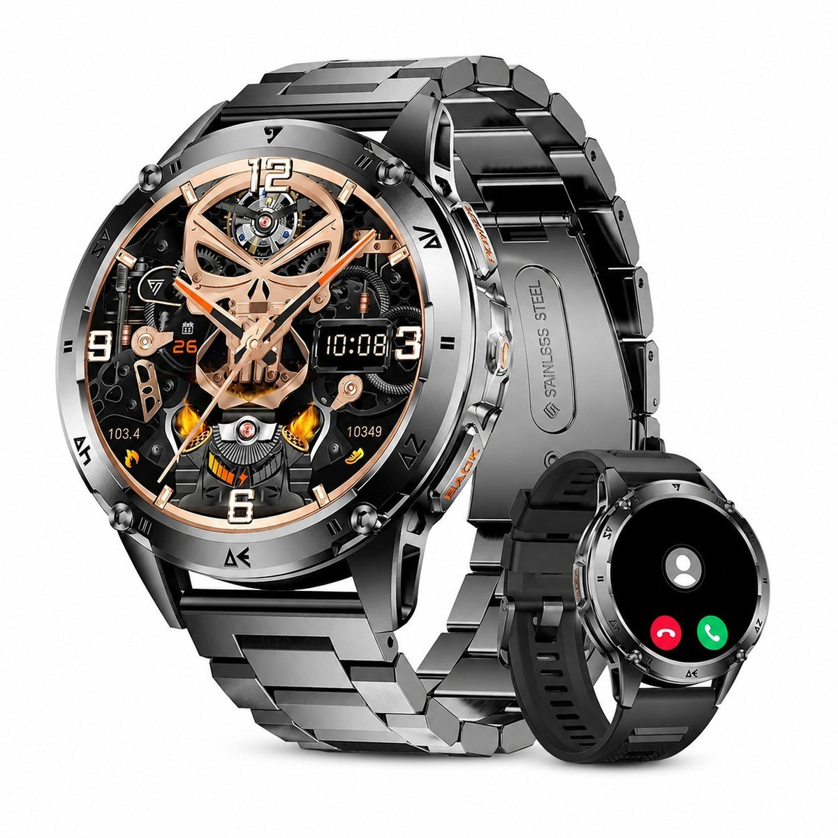 Men's Smartwatch with Bluetooth Calling, 1.43" AMOLED, Heart Rate, SpO2, Sleep Monitor, IP68