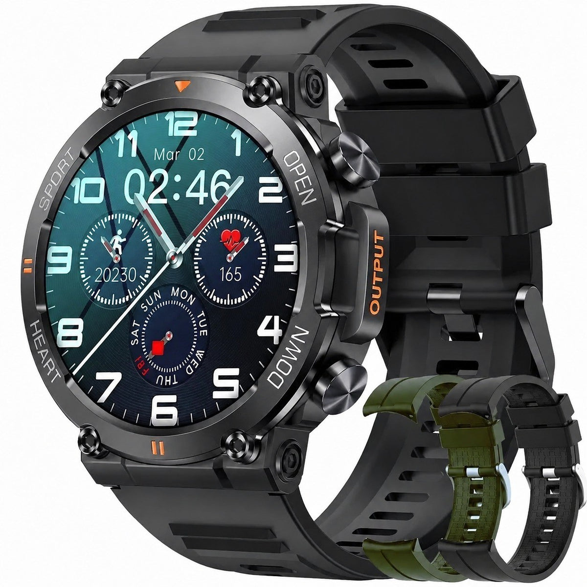 Men's Smartwatch with Bluetooth 5.1 Call Dialing, Compatible with Samsung Huawei Xiaomi Android iOS