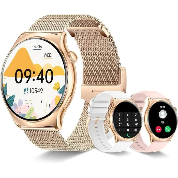 Women's Smartwatch with Phone Function, 1.43" AMOLED Always-On Display
