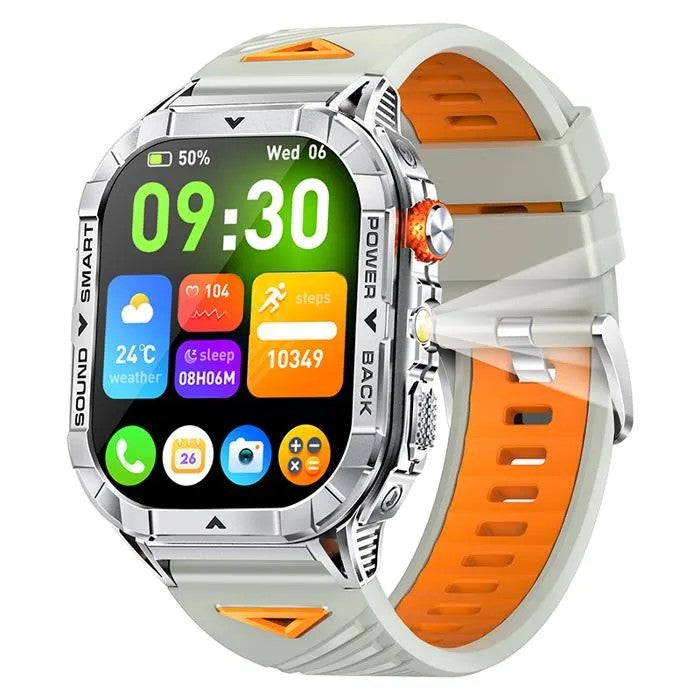 Smartwatch with 2.13" AMOLED Screen, Heart Rate, SpO2, IP68, 20 Sports Modes, Silver