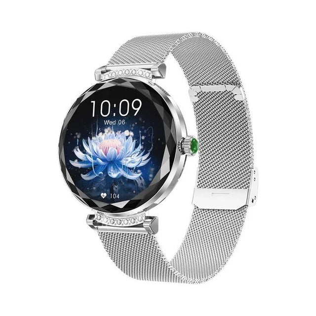 Women's Smartwatch, 1.19" AMOLED, Bluetooth, IP68, 120+ Sports, Silver