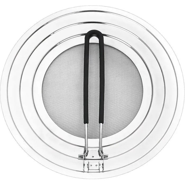 Stainless Steel Pan Splash Guard, 30 cm, Folding Handle, Anti-Scald