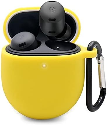 Silicone Case Compatible with Google Pixel Buds Pro, Ultra-Thin Soft Cover, Anti-Fall, Yellow