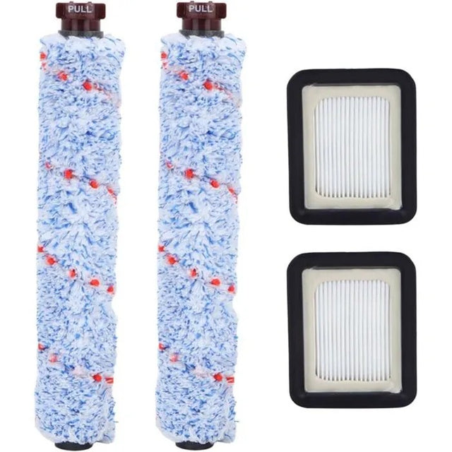 Multi-Surface Roller Brushes & Filters Compatible with Bissell 1785 Series, 2 Brushes + 2 Filters