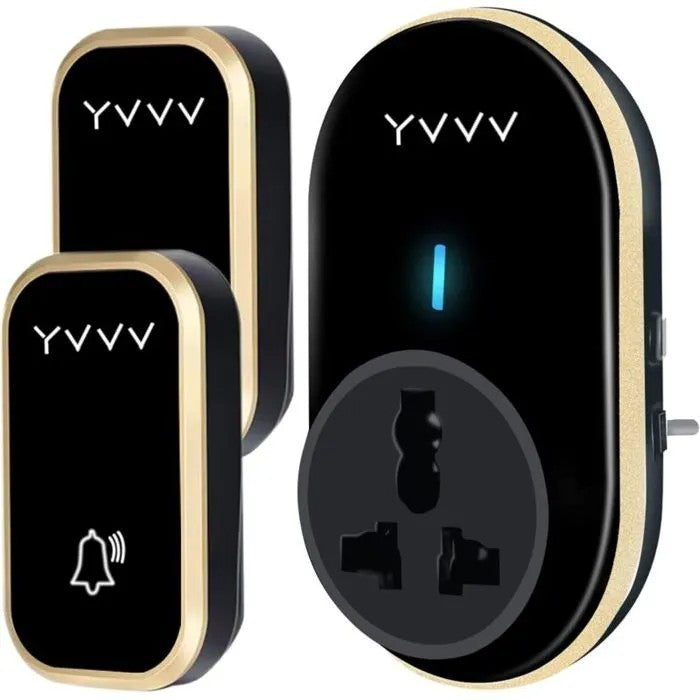 Waterproof Wireless Doorbell, Battery-Free, 45 Melodies with Memory, Outdoor
