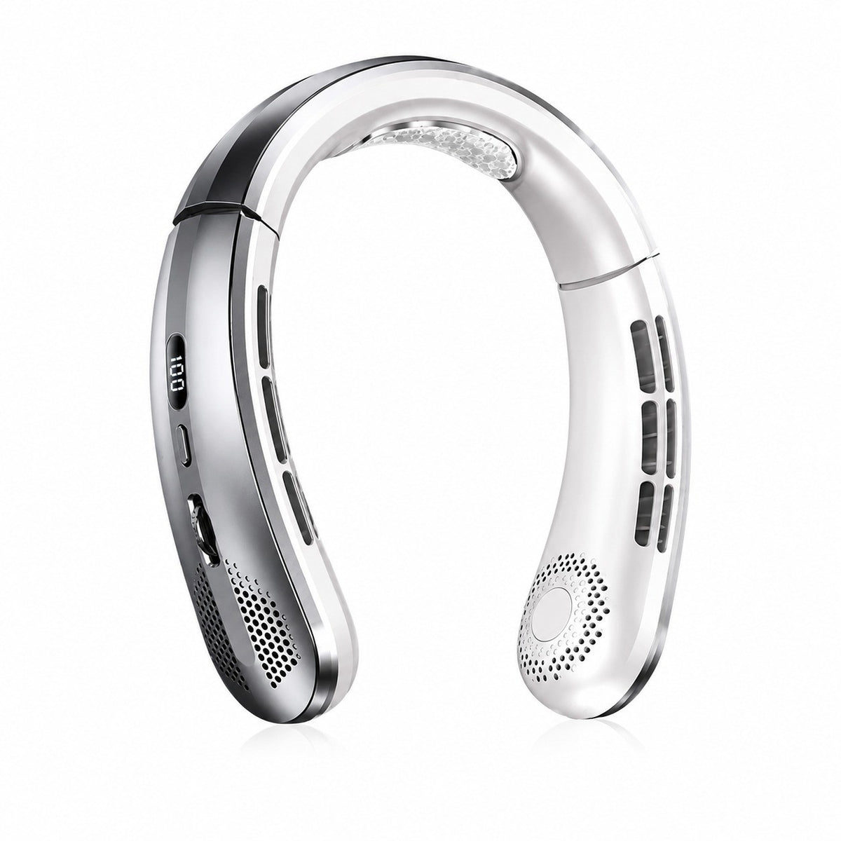 Bladeless Neck Fan, Portable USB Rechargeable, Mini, Hands-Free, Personal Cooling