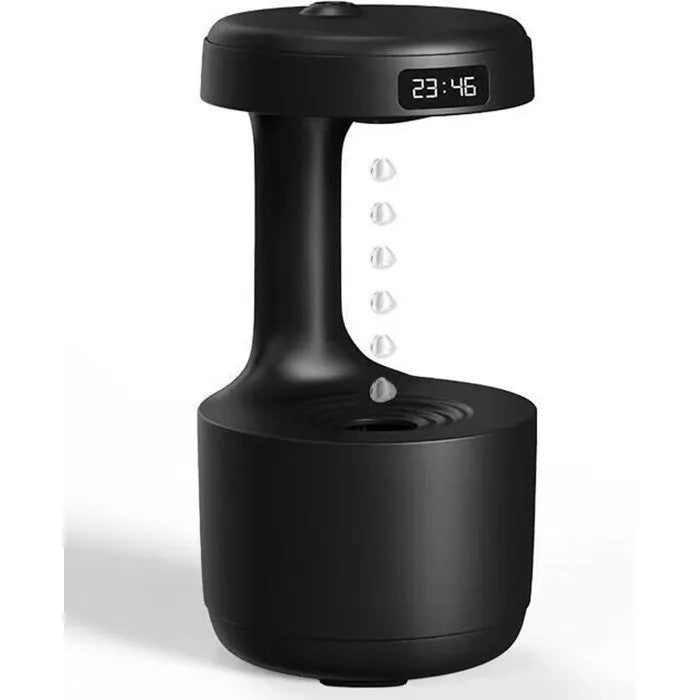 Anti-Gravity Air Humidifier with LED Display & Clock, Floating Water Droplet Design